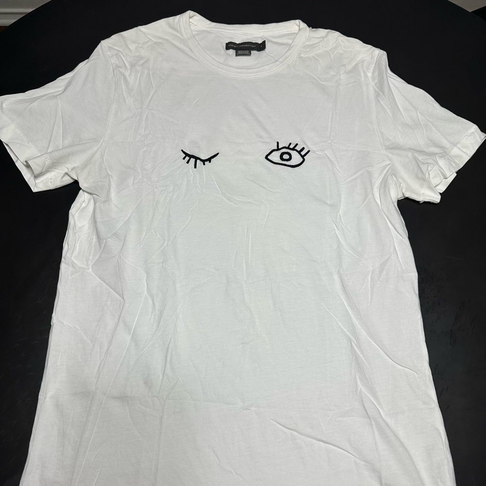 French Connection tee with Embroidered Eyes